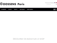 Tablet Screenshot of goossens-paris.com
